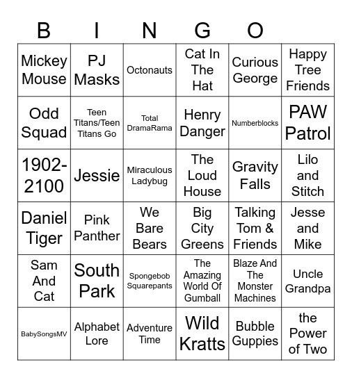 Kid Shows Bingo Card