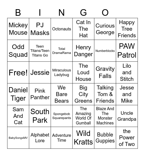 Kid Shows Bingo Card
