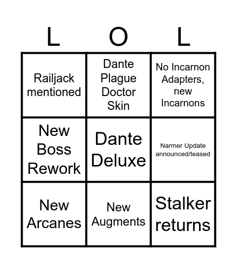 DEVSTREAM Bingo Card