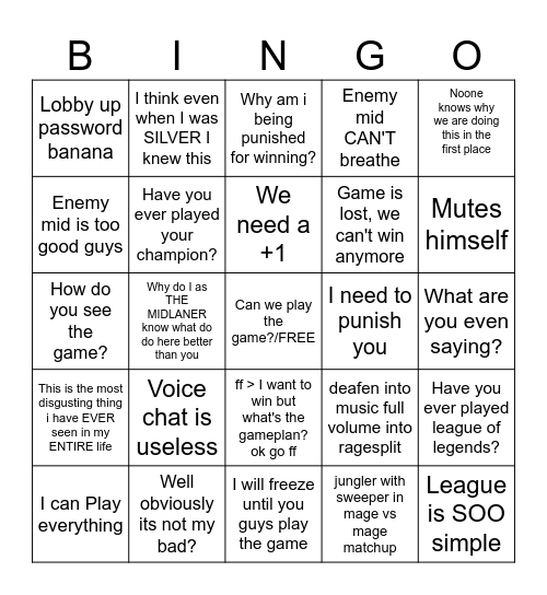 VeigarV2 Inhouse bingo Card