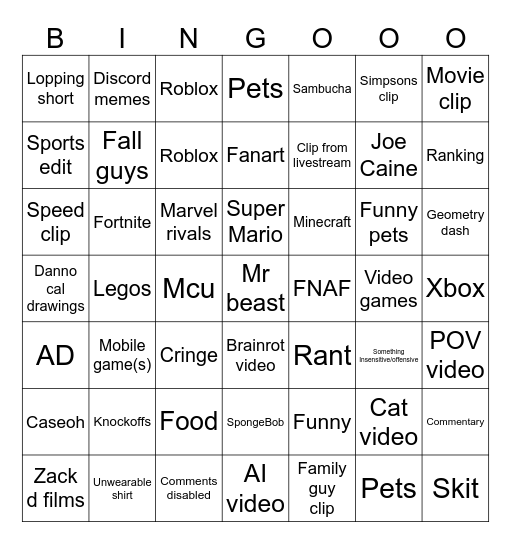 Bingo Card
