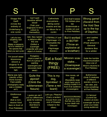 Rain World 9th Anniversary Bingo!! Bingo Card