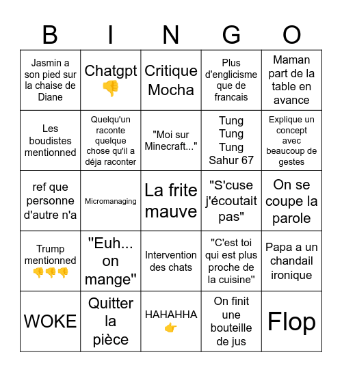 BINGO SHAFFER V1 Bingo Card