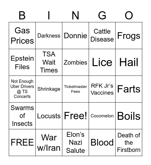 PASSOVER BINGO Card