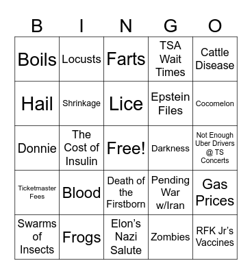 Passover Bingo Card