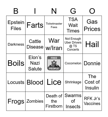 Passover Bingo Card