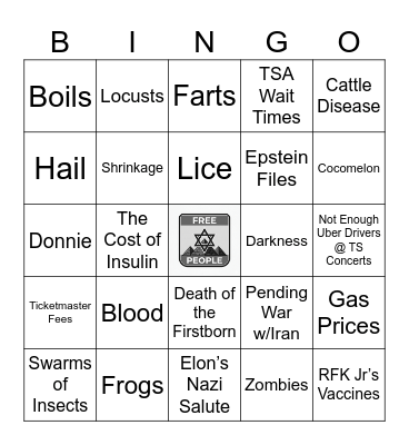Passover Bingo Card