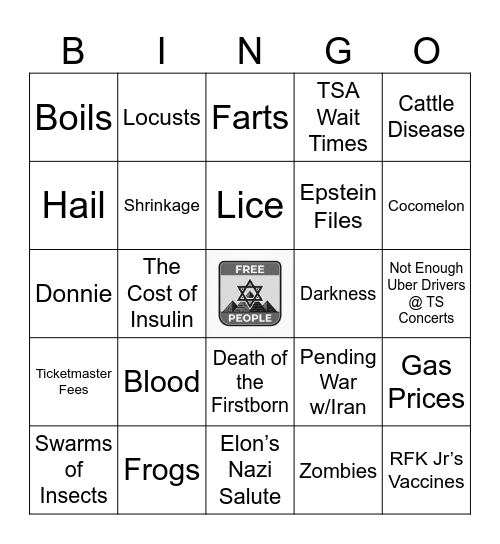 Passover Bingo Card
