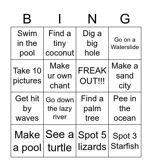 Hawaii!!!༼ つ ◕_◕ ༽つ Bingo Card