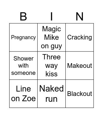 McGanggo Bingo Card