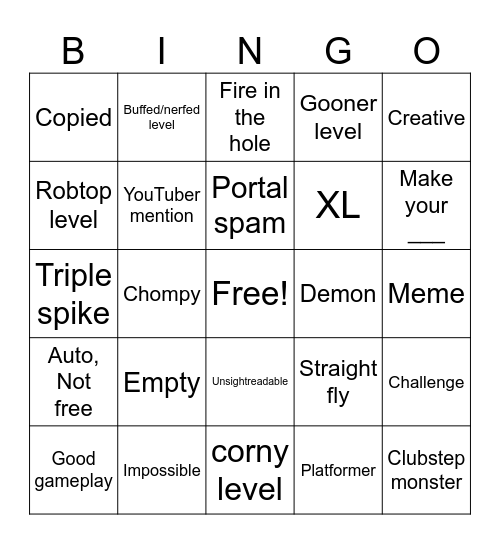 Bad recent tab bingo Card