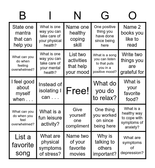 BINGO Card