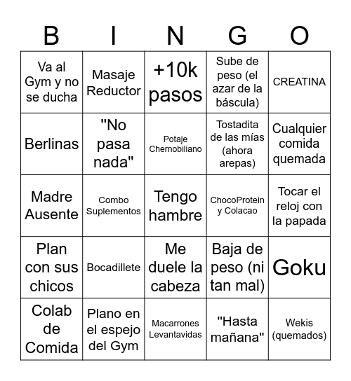 bingo recorte Bingo Card