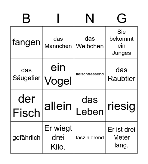 Dis Donc 8, unité 3, objectif 1 Bingo Card