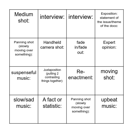 The Truth Behind Birds Aren't Real documentary: bingo card Bingo Card