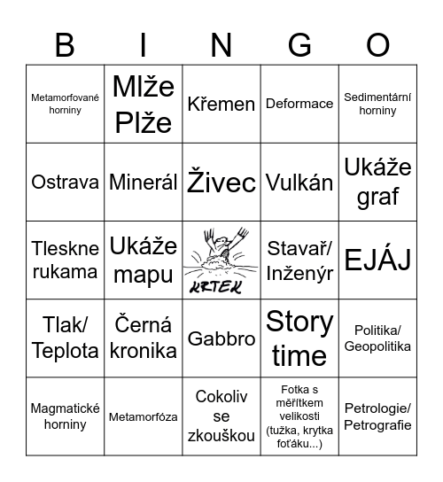 Krtkovo Bingo Card