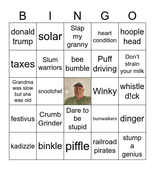 grampa Bingo Card