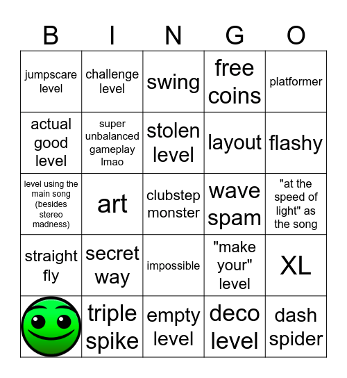 recent tab Bingo Card