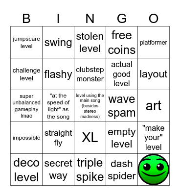recent tab Bingo Card