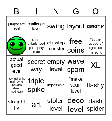 recent tab Bingo Card