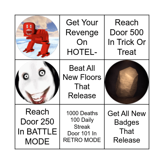 DOORS Quests Bingo Card