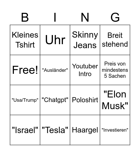 Bingo Card
