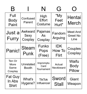 Con Bingo Card