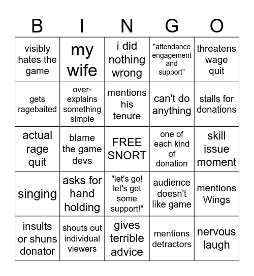 DSP Bingo Card