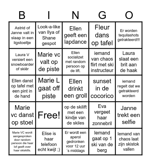 CHOAS SKIBINGO Card