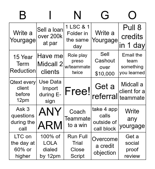 Continuum Bingo Board Bingo Card