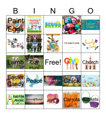 Happy Easter! Bingo Card