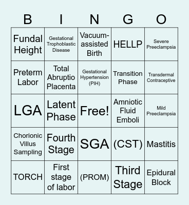 OBN Bingo Card