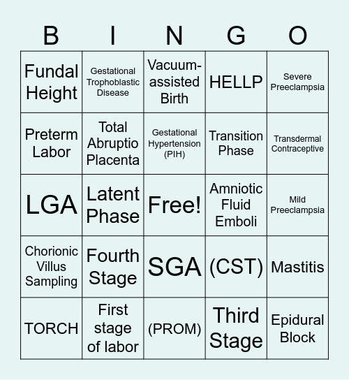 OBN Bingo Card