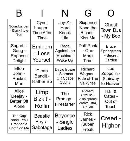 Mario Galaxy Movie Needle Drops Bingo Card