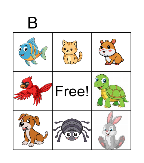 PETS Bingo Card