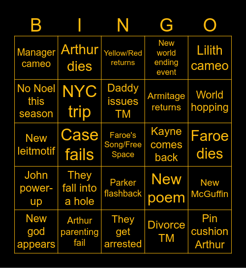Threshold s1 Bingo Card
