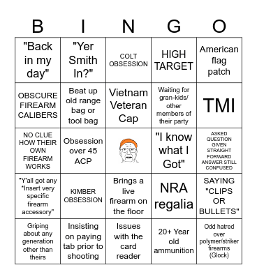 Boomer Bingo Card