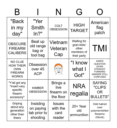 Boomer Bingo Card