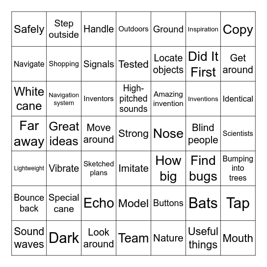 Bats Did It First Bingo Card