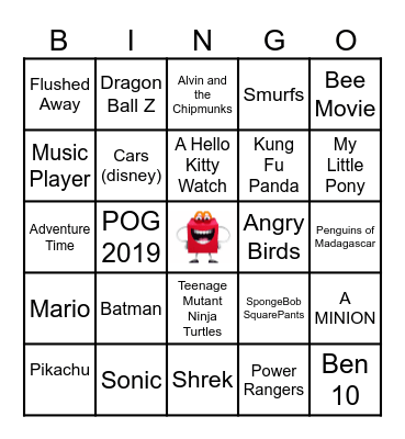 HAPPY MEAL TOYS (PUBLIC) Bingo Card