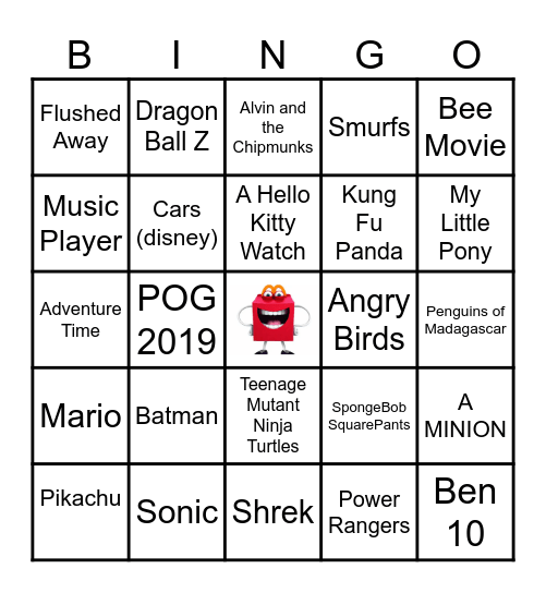 HAPPY MEAL TOYS (PUBLIC) Bingo Card