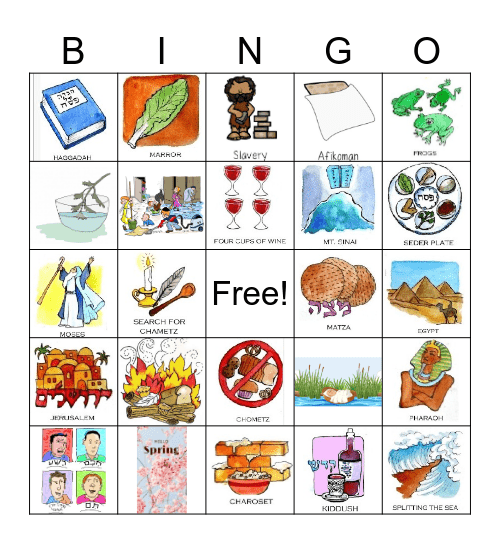 Pesach Bingo Card