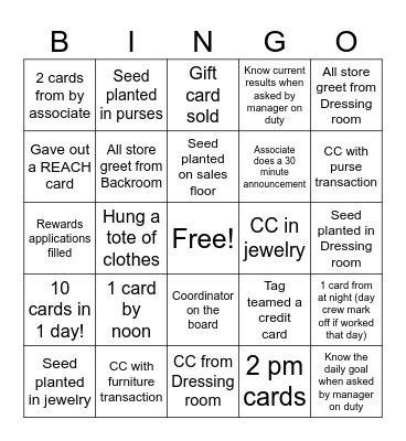 TJXR Bingo Card