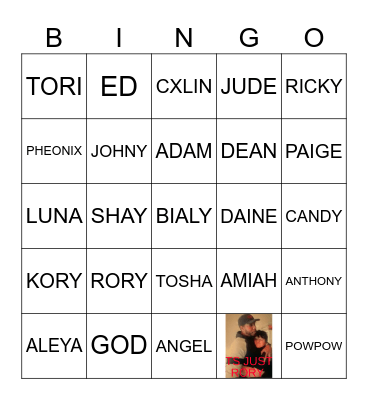 family members Bingo Card