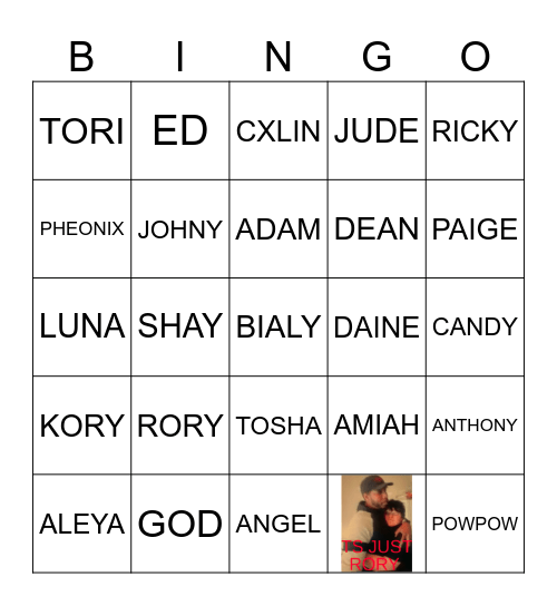 family members Bingo Card