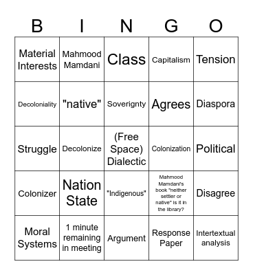Bingo Card