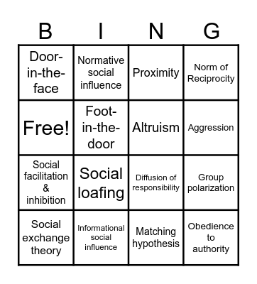 Tutorial 4 Bingo Card