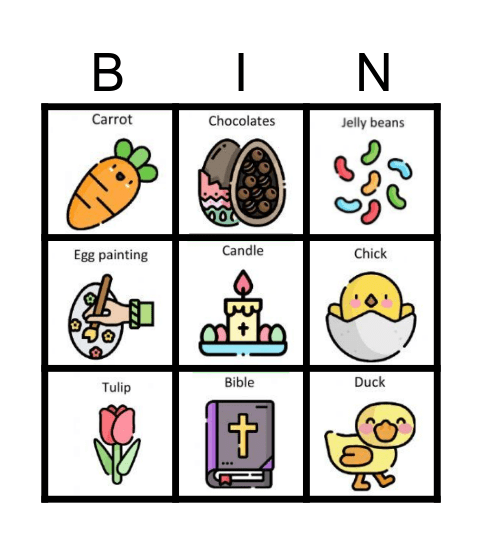 EASTER Bingo Card