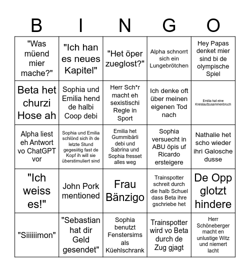 Bildungsbunker Bingo Card