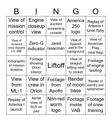 Seen on screen Bingo Card